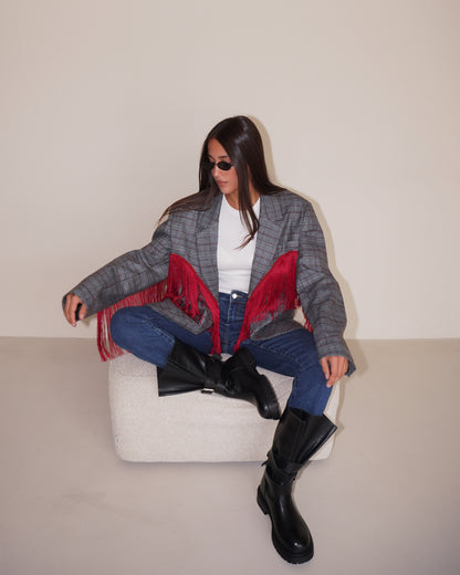 BLAZER OVER CON FRANGE LUMINA