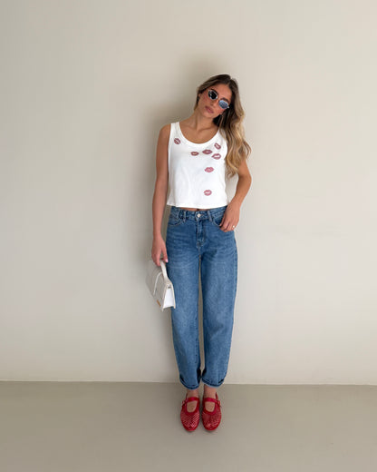 JEANS MOM FIT DENIM