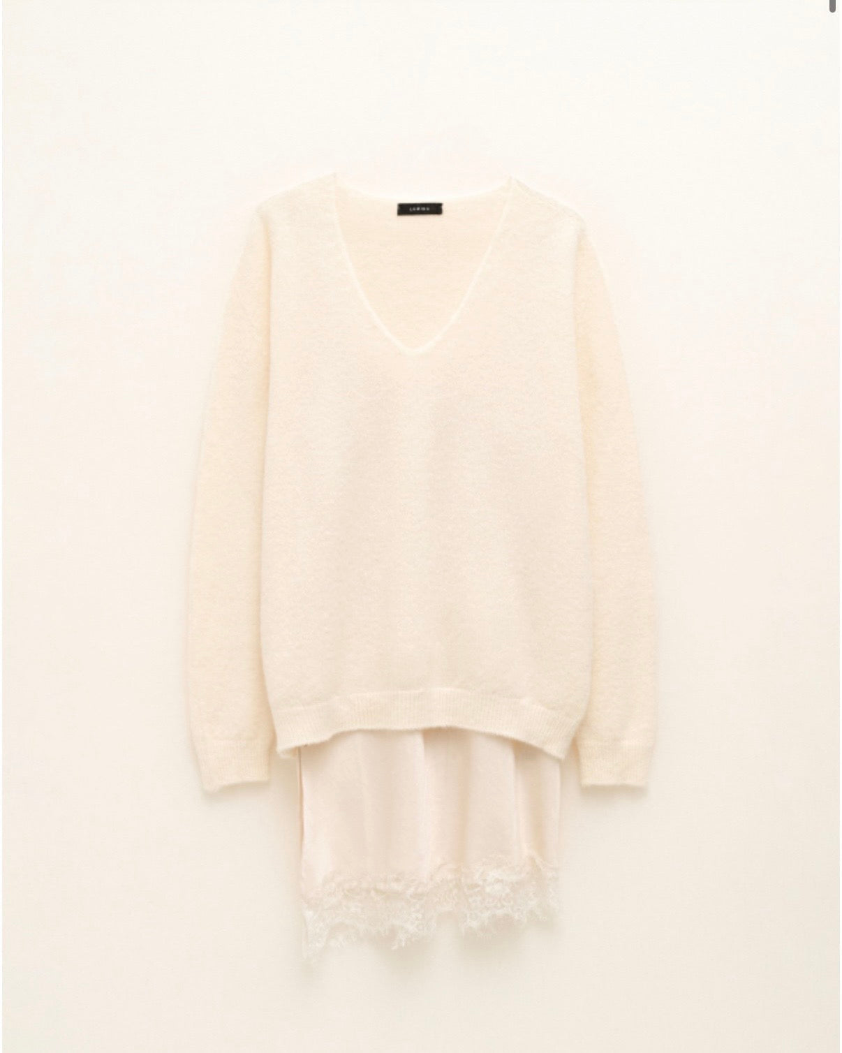 MAGLIONE ALPACA CON ABITO IN SIMIL RASO LUMINA