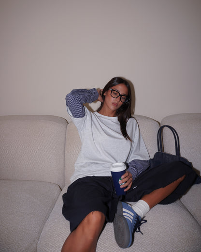 T-SHIRT CON INSERTO CAMICIA
