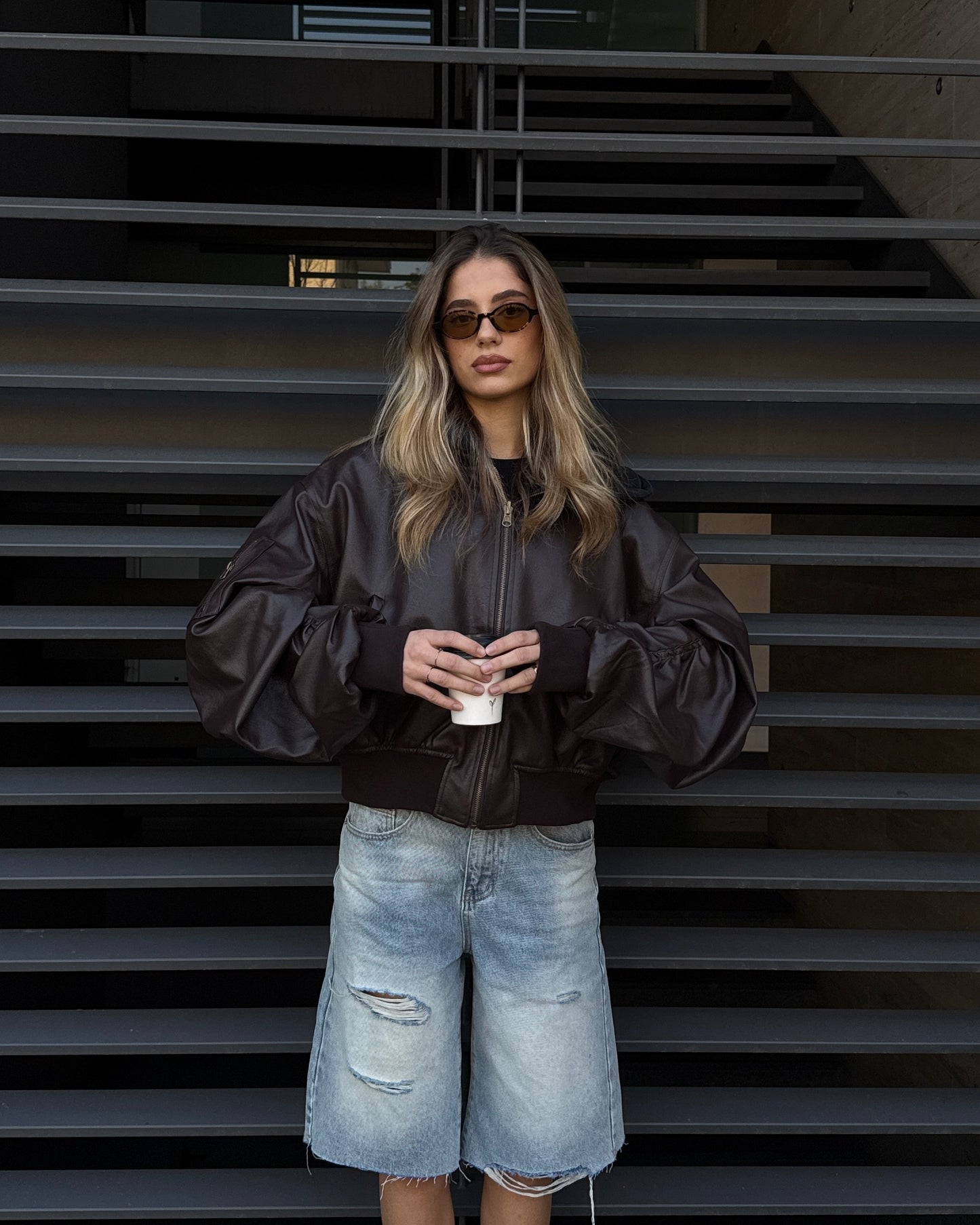 BOMBER IN ECOPELLE DOUBLE FACE