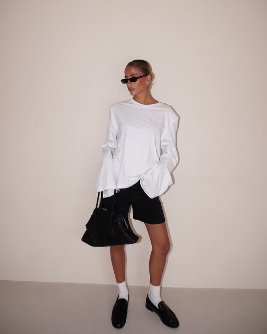 T-SHIRT CON SPALLE IMBOTTITE LUMINA