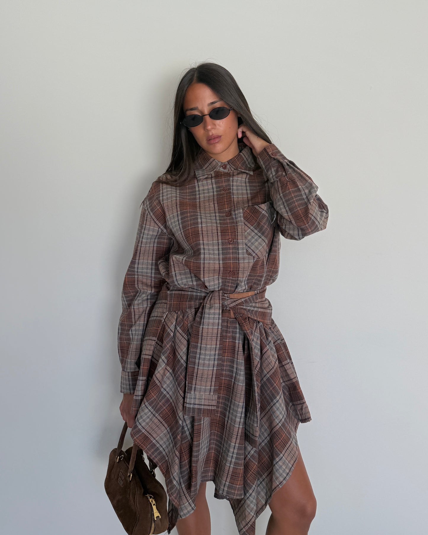 COMPLETO CAMICIA E GONNA TARTAN