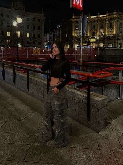JEANS CARGO SFUMATO