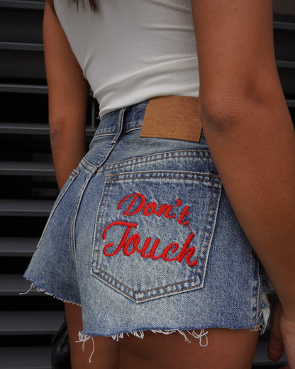MINI SHORTS IN DENIM CON RICAMO