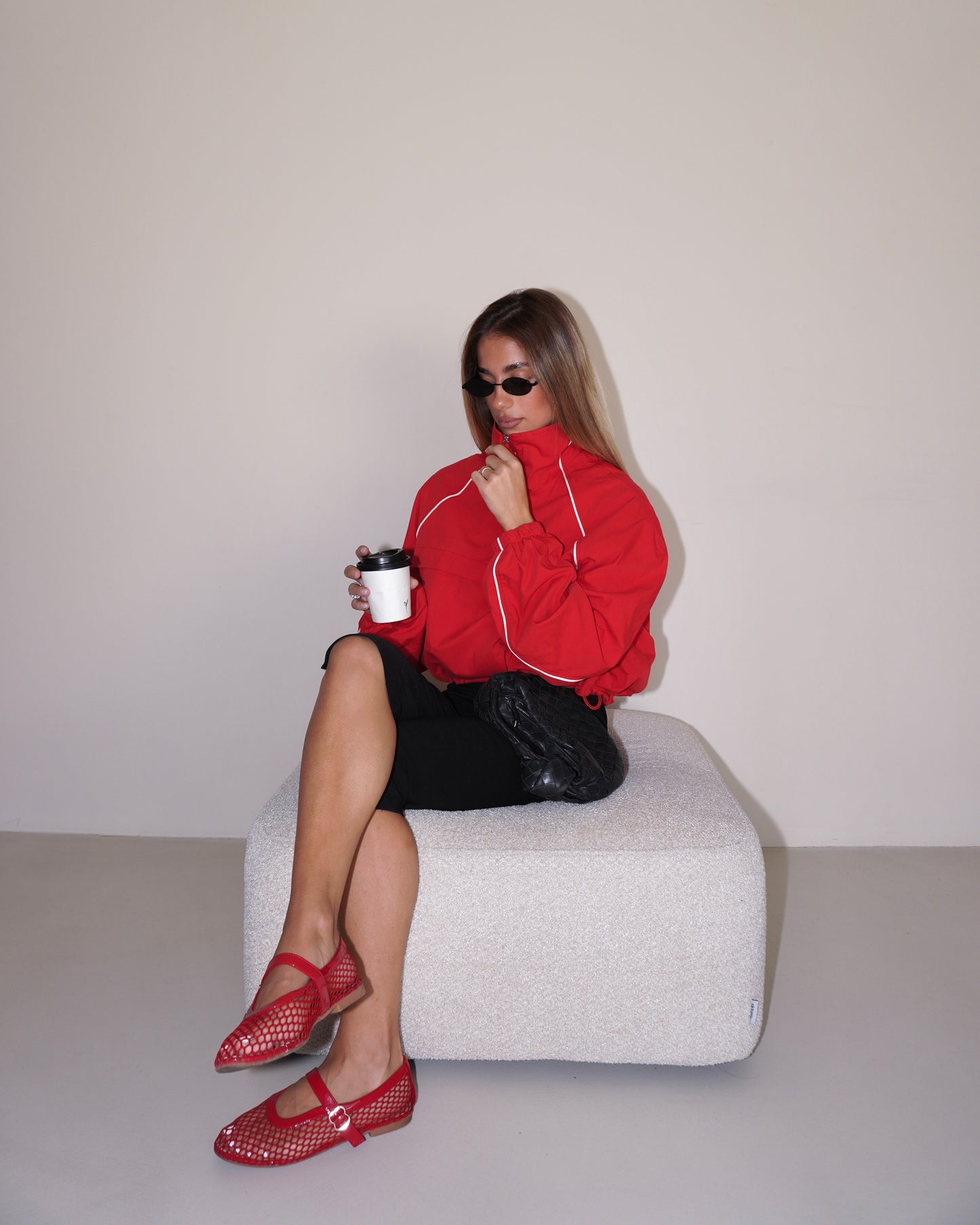 BOMBER LEGGERO CON MEZZA ZIP