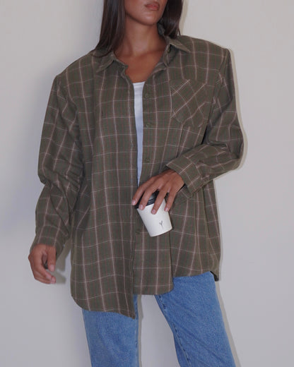 CAMICIA A QUADRI SPALLA IMBOTTITE