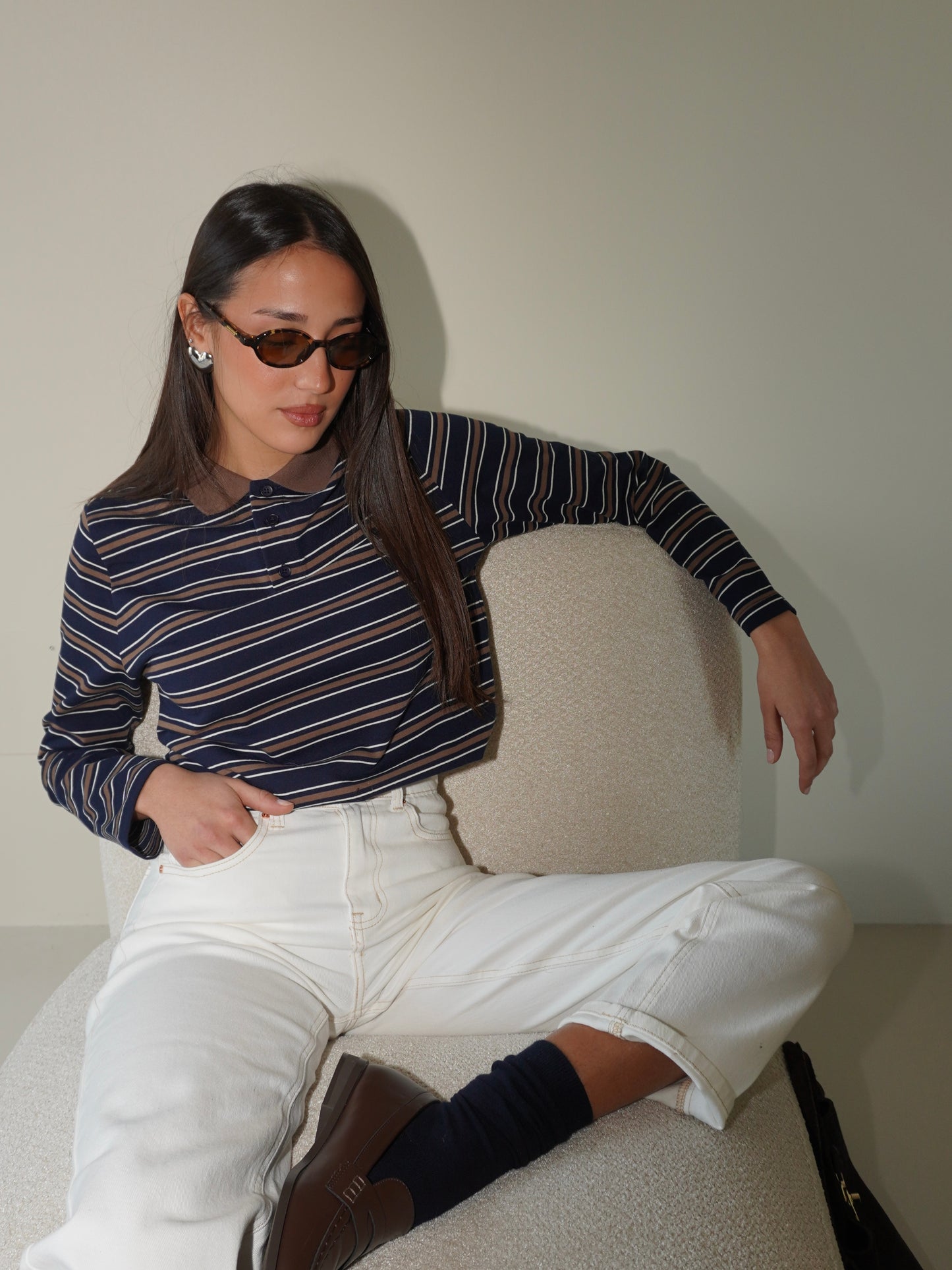 MAGLIA POLO A RIGHE LUMINA