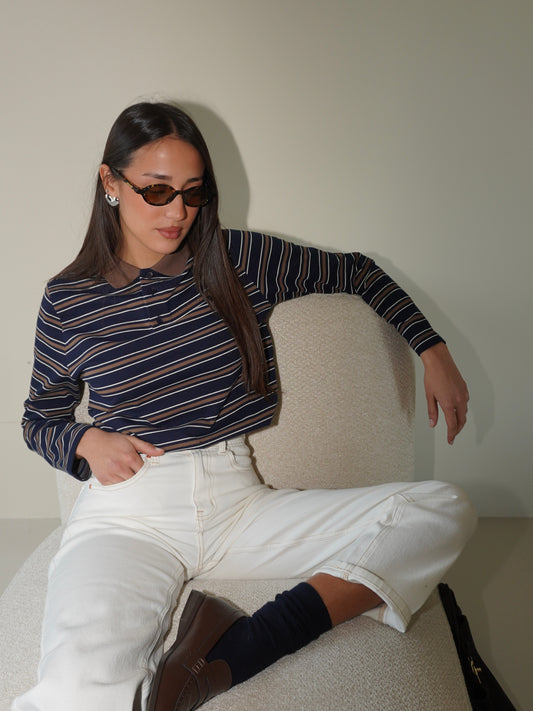 MAGLIA POLO A RIGHE LUMINA