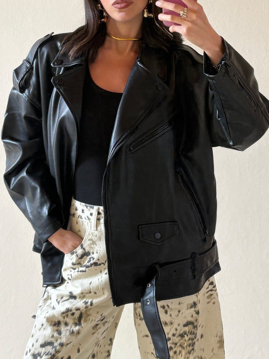 BIKER OVERSIZE CON CINTURA