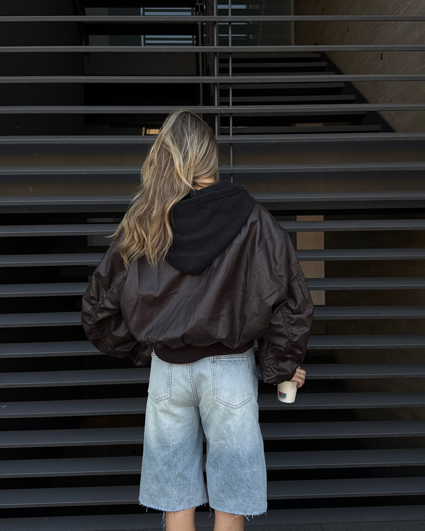 BOMBER IN ECOPELLE DOUBLE FACE