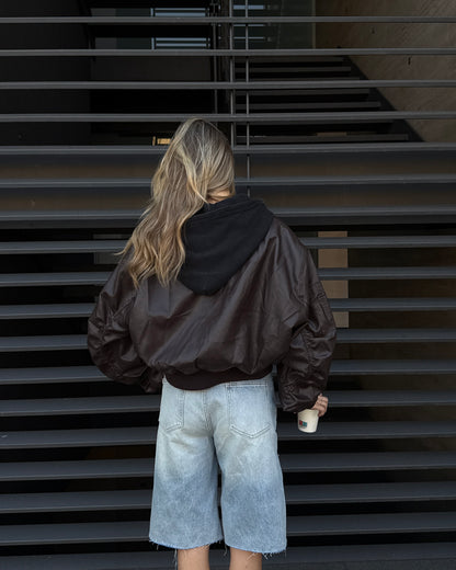 BOMBER IN ECOPELLE DOUBLE FACE