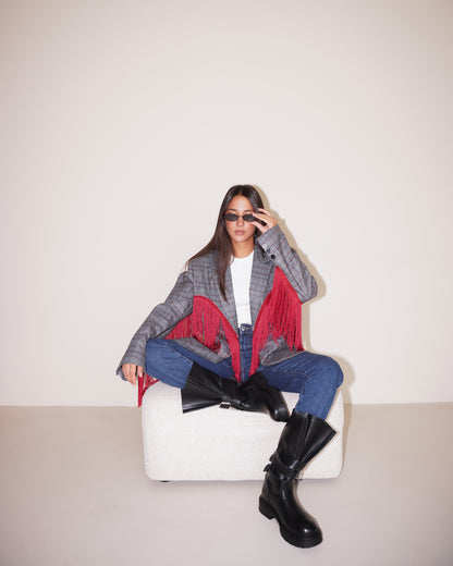 BLAZER OVER CON FRANGE LUMINA