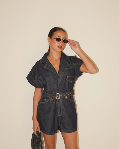 TUTINA IN DENIM CON CINTURA