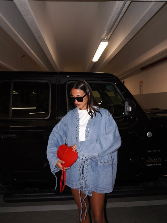 GIACCA IN DENIM STRINGATA