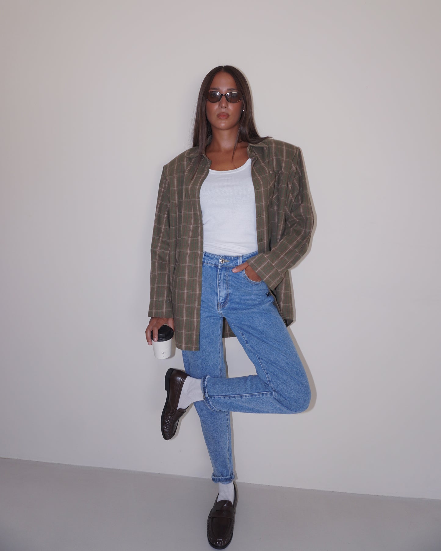 CAMICIA A QUADRI SPALLA IMBOTTITE
