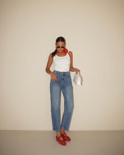 JEANS MOM FIT DENIM