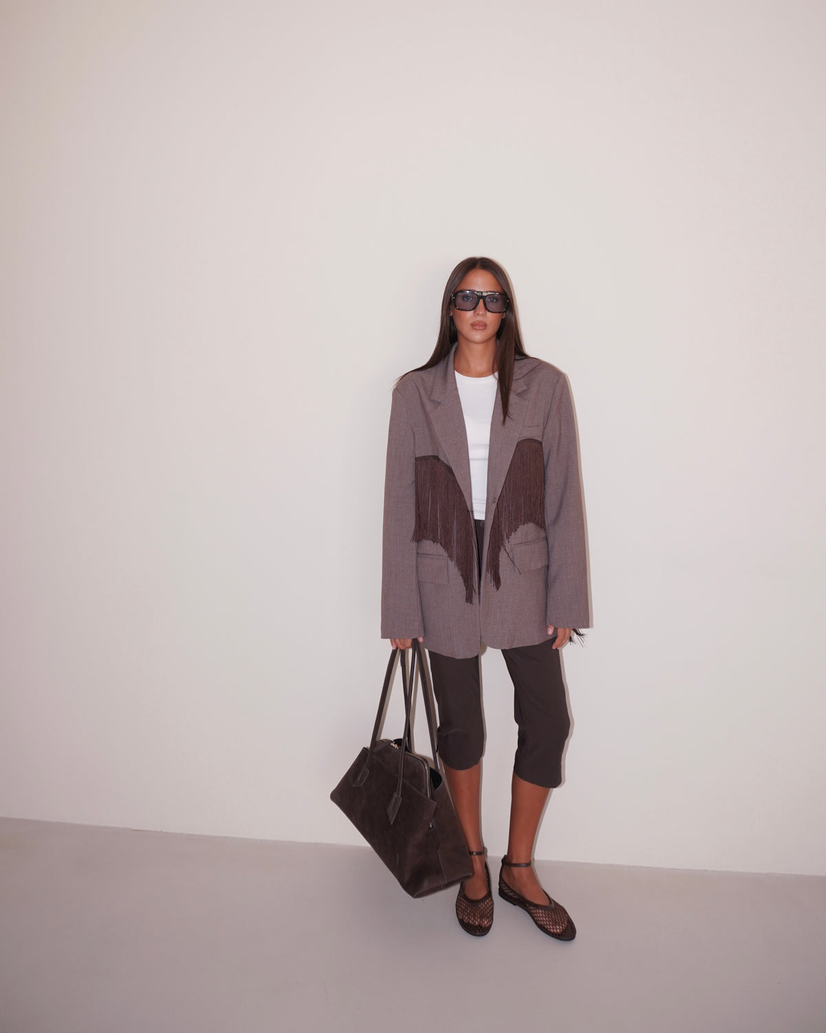 BLAZER OVER CON FRANGE LUMINA
