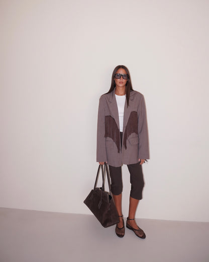 BLAZER OVER CON FRANGE LUMINA