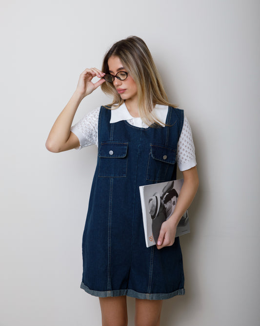 TUTINA IN DENIM CON TASCHE