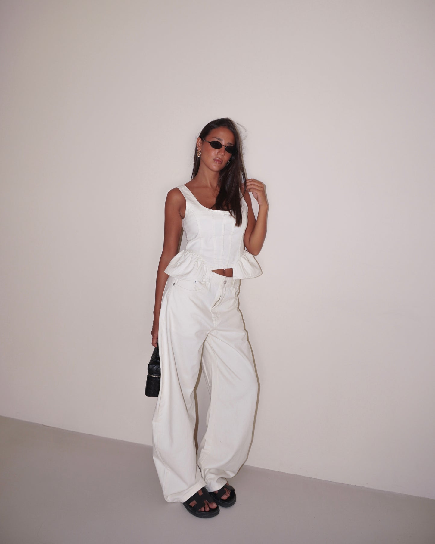 COMPLETO IN DENIM TOP E PANTALONE