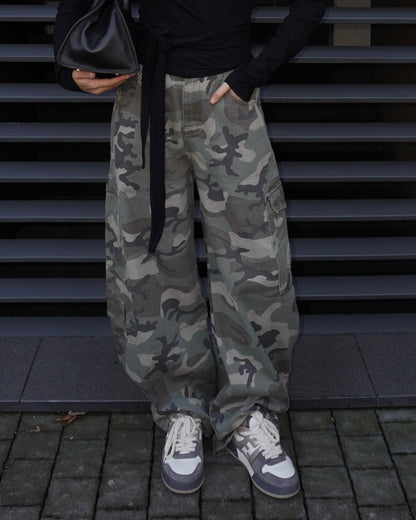 JEANS BAGGY CARGO MILITARE