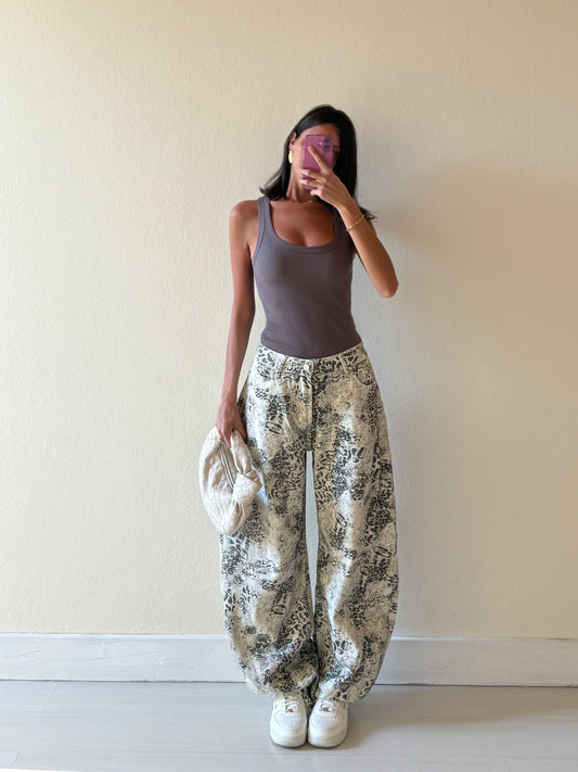JEANS BALLOON ANIMALIER SFUMATO