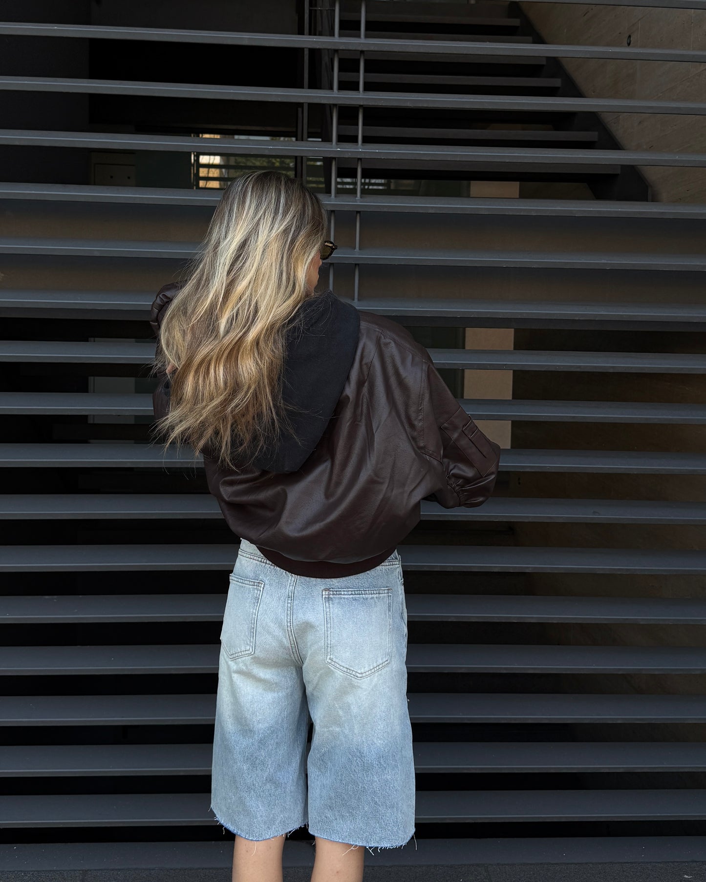 BOMBER IN ECOPELLE DOUBLE FACE