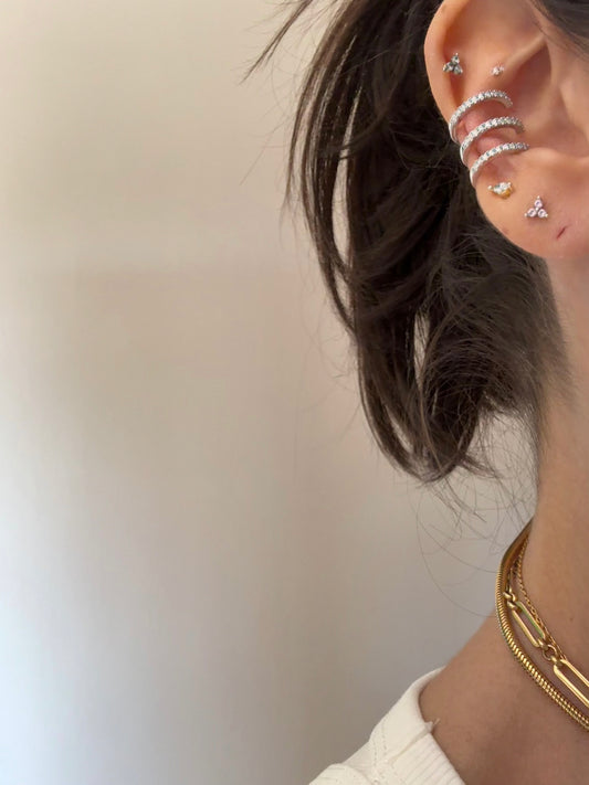EAR CUFF 3 CERCHIETTI STRASS