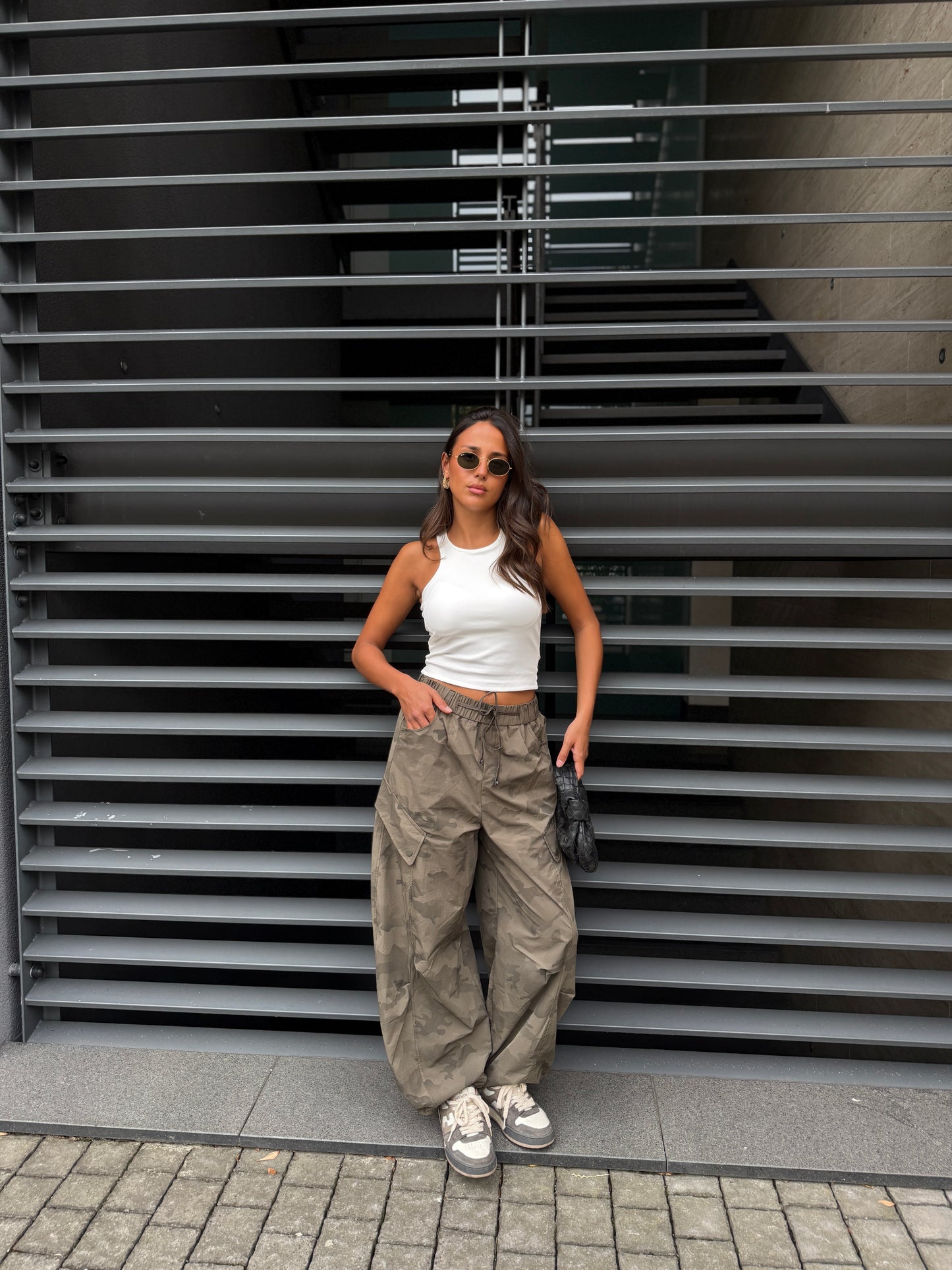 PANTALONE PARACHUTE MILITARE SCURO