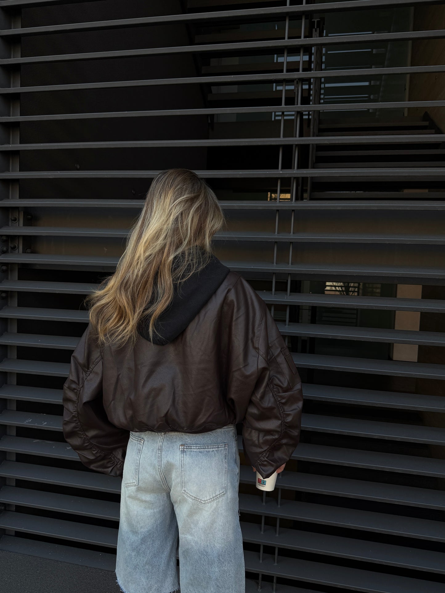 BOMBER IN ECOPELLE DOUBLE FACE