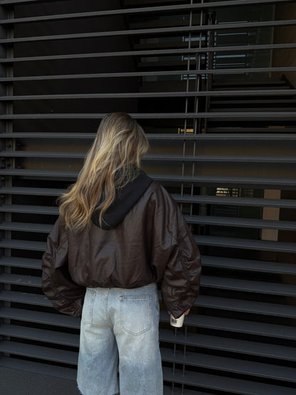 BOMBER IN ECOPELLE DOUBLE FACE