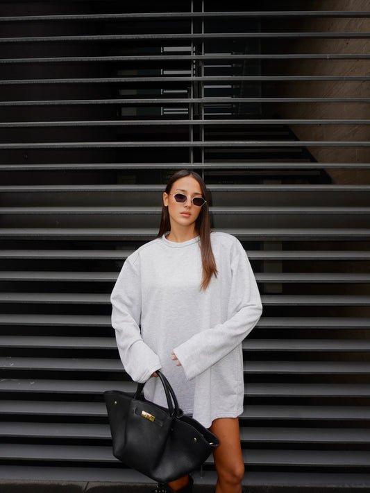 MAXI FELPA CON SPALLINE IMBOTTITE