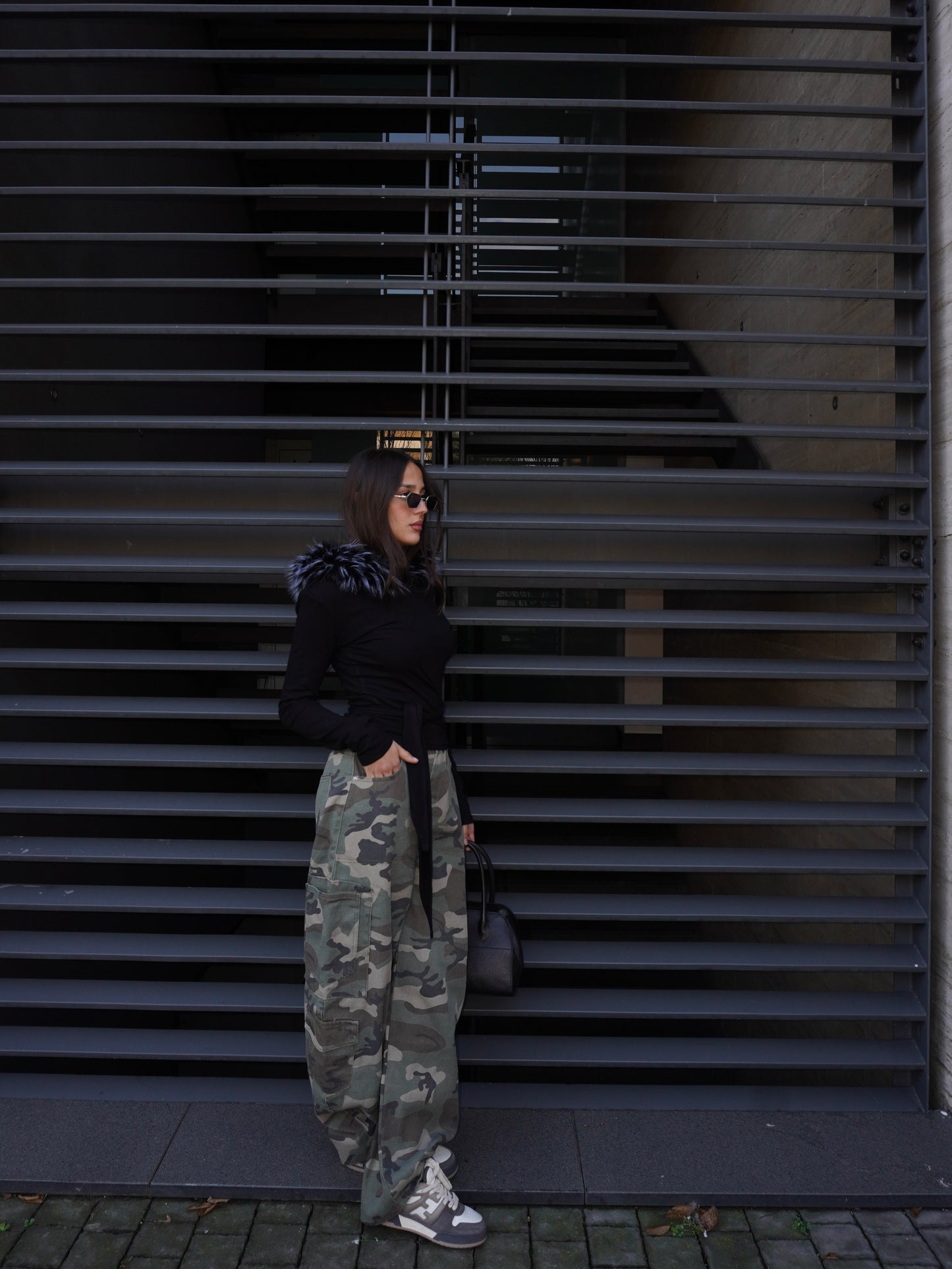 JEANS BAGGY MILITARE