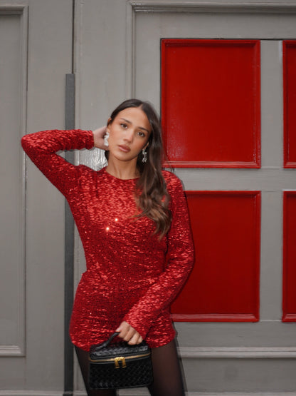 TUTINA PAILLETTES CON SPALLINE IMBOTTITE