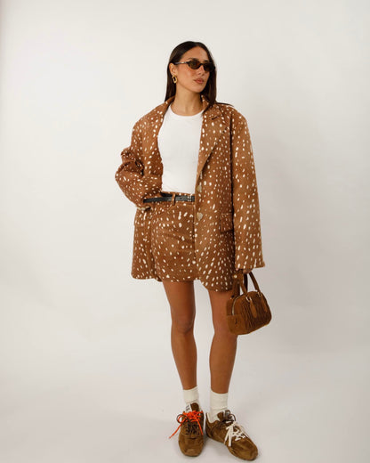 BLAZER OVERSIZE ANIMALIER LUMINA