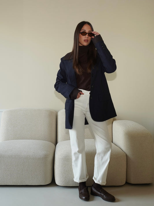 BLAZER GESSATO COMBINATO LUMINA