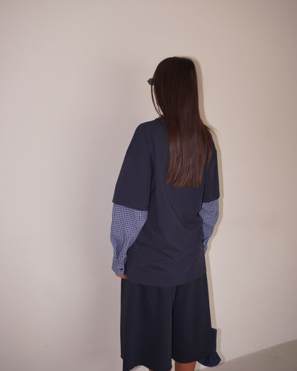 T-SHIRT CON INSERTO CAMICIA