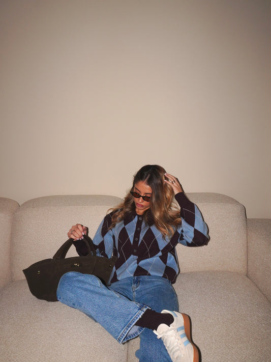 MAGLIONE POLO FANTASIA ROMBI