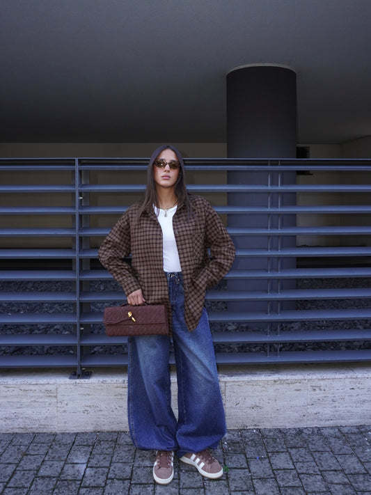 CAMICIA A QUADRI OVERSIZE