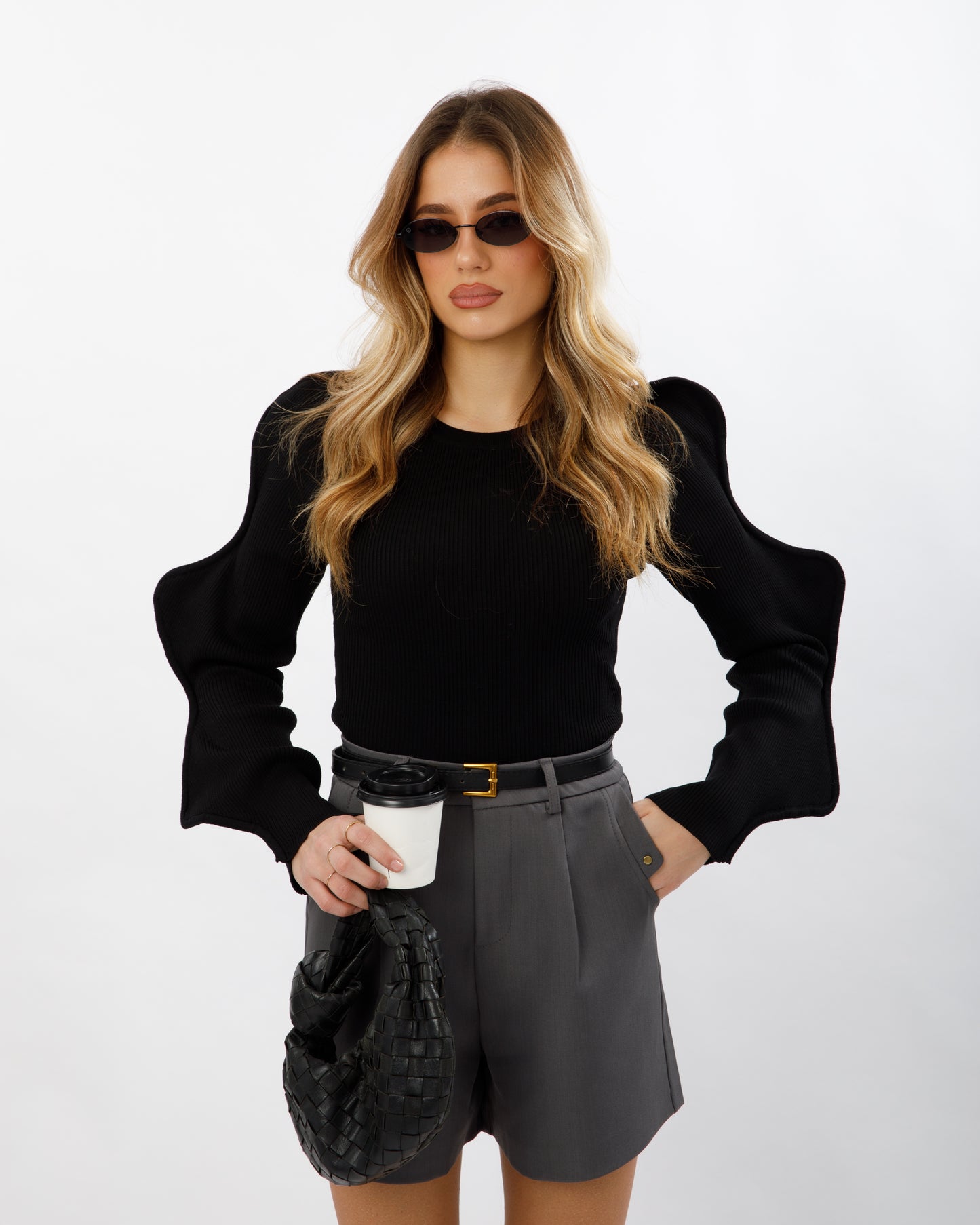 PULLOVER A COSTINE MANICHE A ONDE