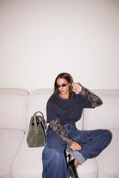 T-SHIRT DOUBLE SLEEVE MILITARE
