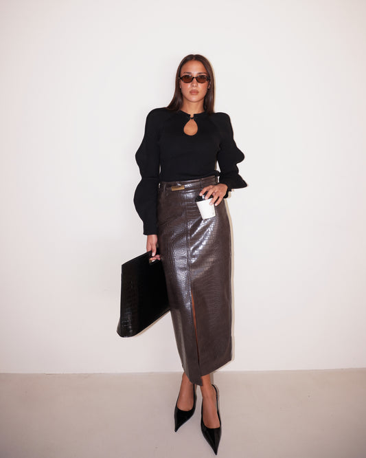 PULLOVER A COSTINE MANICHE A ONDE