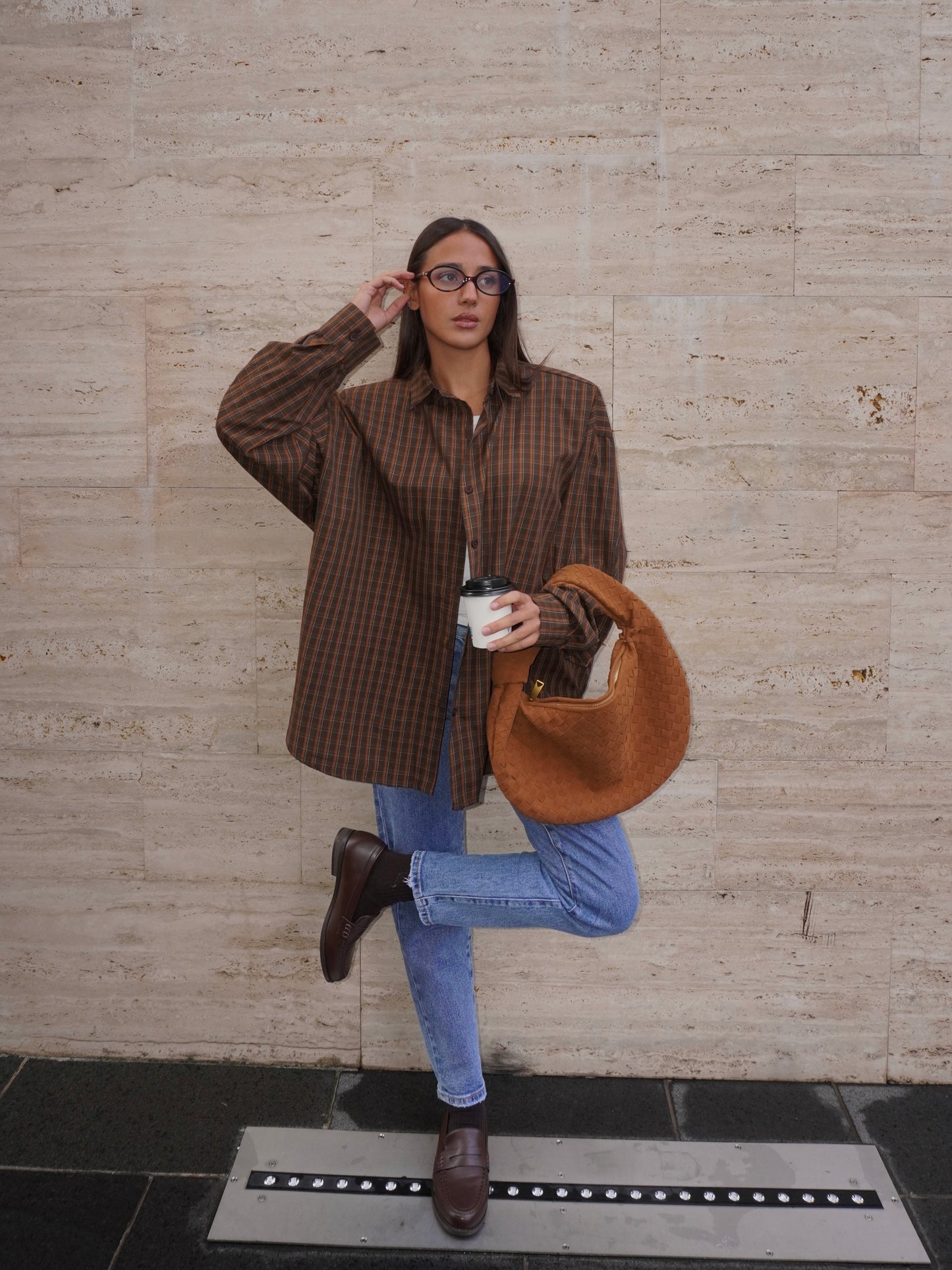 CAMICIA A QUADRI CON SPALLE IMBOTTITE