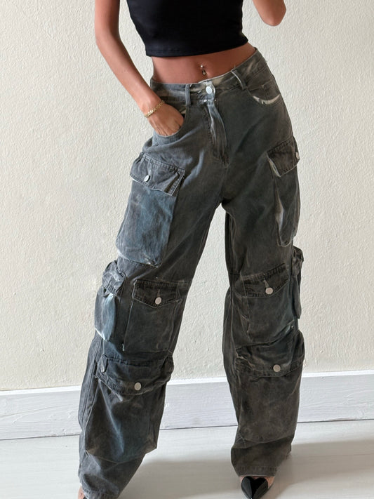 JEANS CARGO SFUMATO