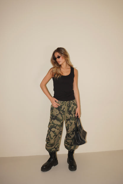 PANTALONE MILITARE CON COULISSE