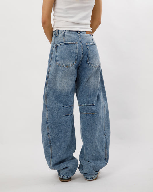 JEANS BAGGY BALLOON CUCITURE