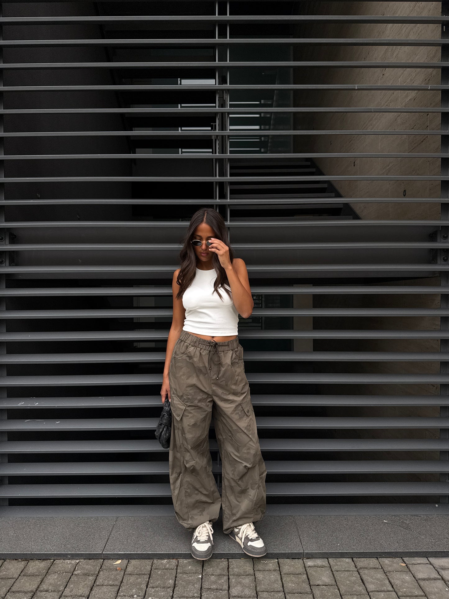PANTALONE PARACHUTE MILITARE SCURO
