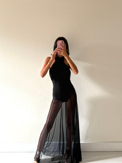 ABITO LUNGO IN TULLE LUMINA