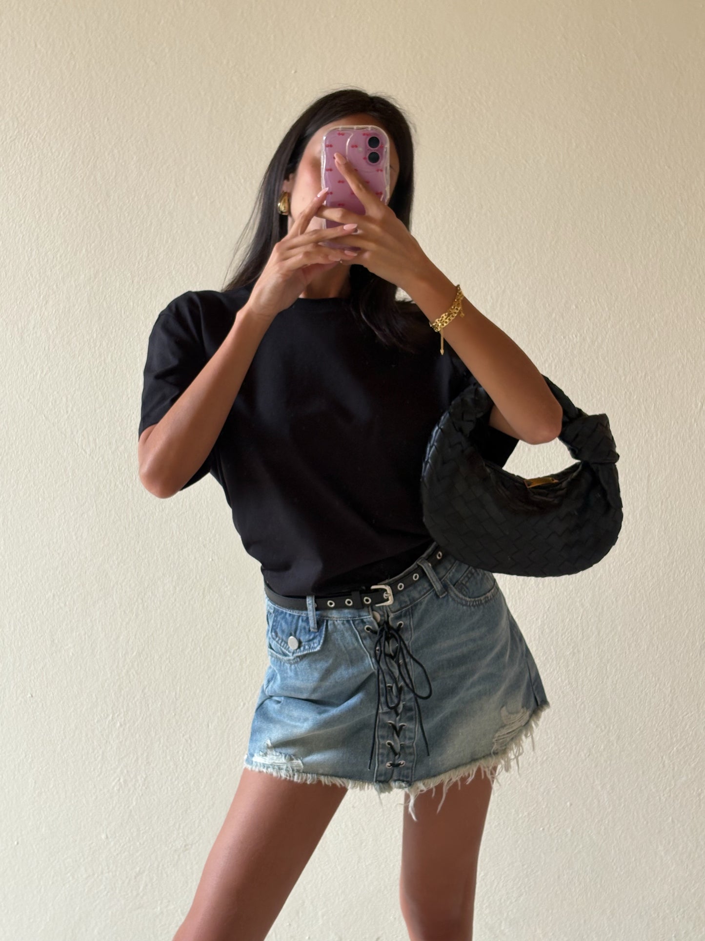 PANTAGONNA IN DENIM STRINGATO